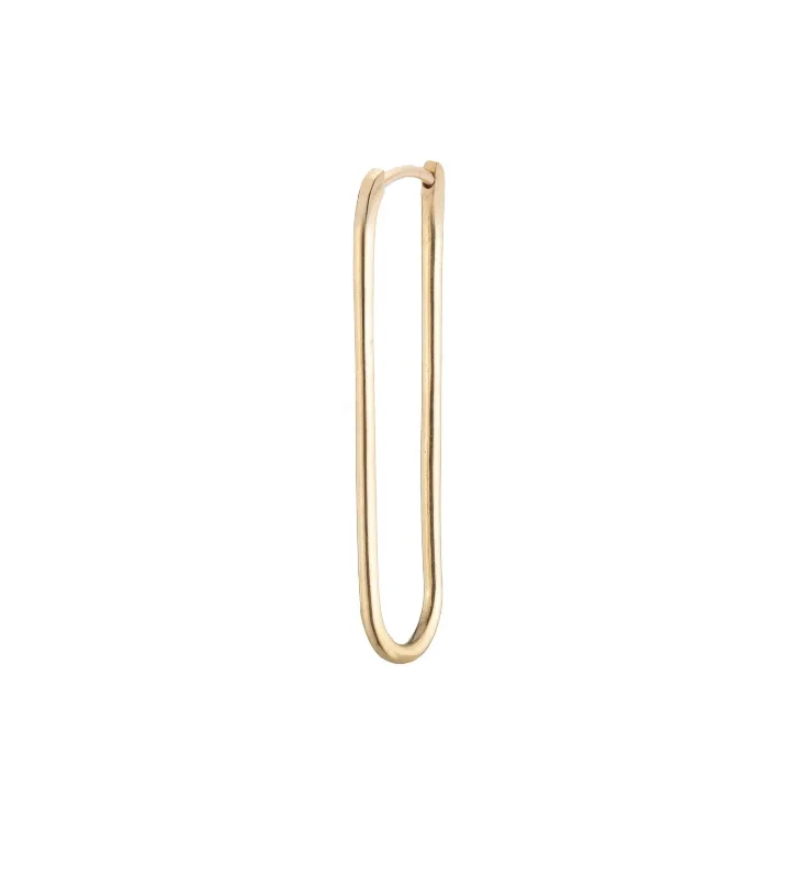 personalized initial ring stackable Medium Skinny Fob Earring