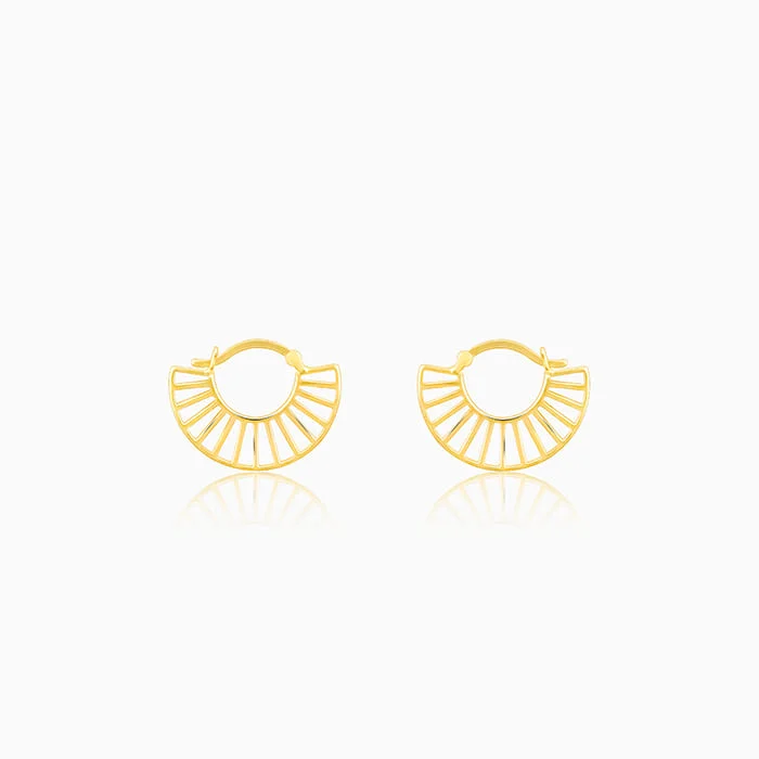 Golden Tracks Hoop Earrings