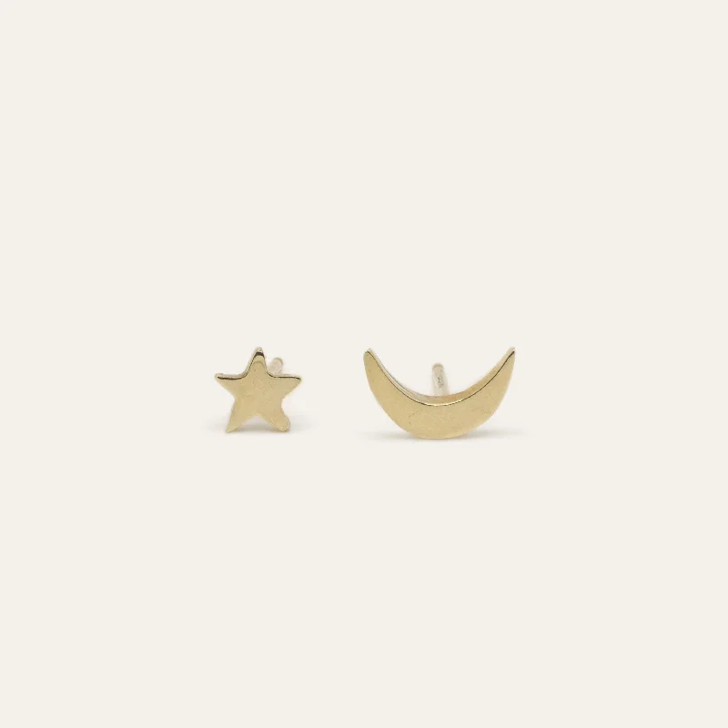 luxury emerald ring platinum Moon or Star Earring