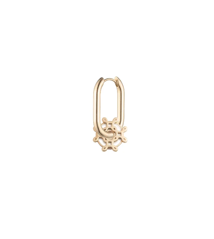 dainty feather charm necklace Never Ending Knot - Vivacity : Small Chubby Fob Earring