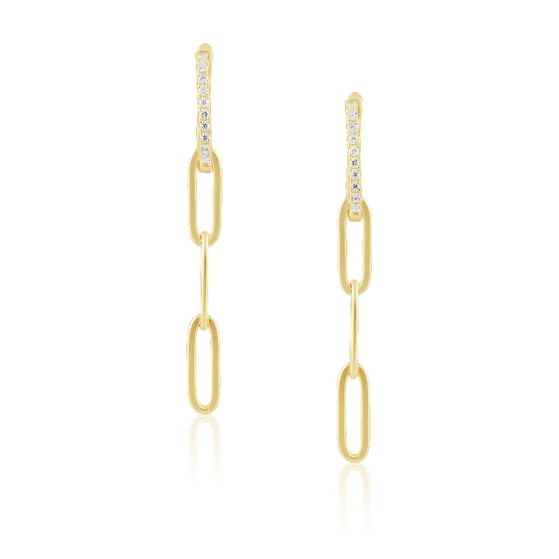 delicate heart stud earrings Nina CZ Drop Earring