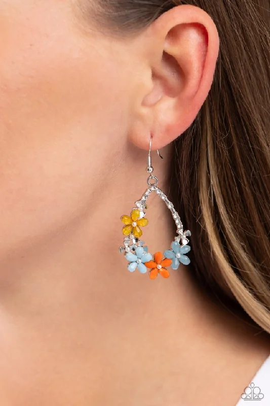 boho gemstone anklet Paparazzi Earring ~ Boisterous Blooms - Multi