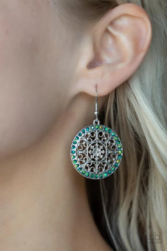 sterling silver braided ring Paparazzi Earring ~ Bollywood Ballroom - Green
