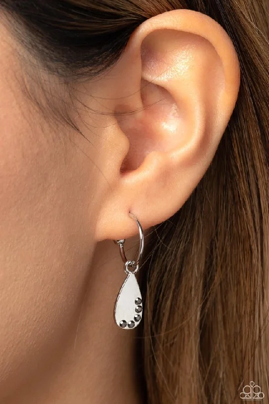hypoallergenic earrings for sensitive ears Paparazzi Earring ~ Borderline Baddie - Silver