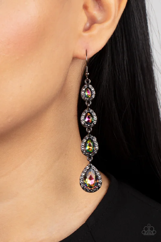 delicate floral wedding band Paparazzi Earring ~ Confidently Classy - Multi