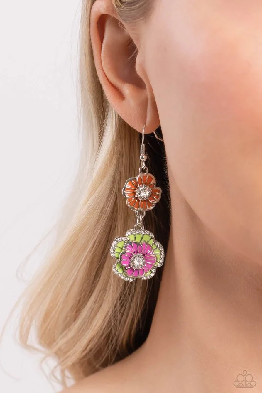 colorful gemstone engagement ring Paparazzi Earring ~ Intricate Impression - Multi