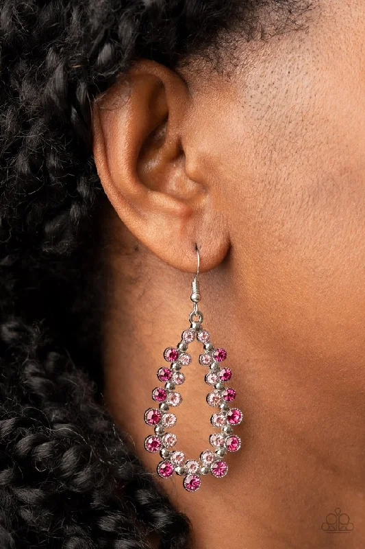 handmade gold nugget ring Paparazzi Earring ~ Its About to GLOW Down - Pink