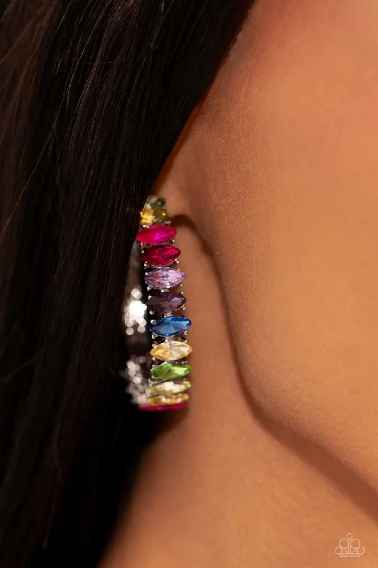 boho pearl charm bracelet Paparazzi Earring ~ Rainbow Range - Multi