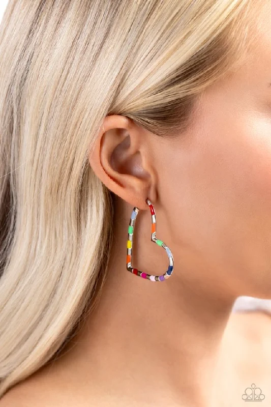 celestial star cluster earrings Paparazzi Earring ~ Striped Sweethearts - Multi