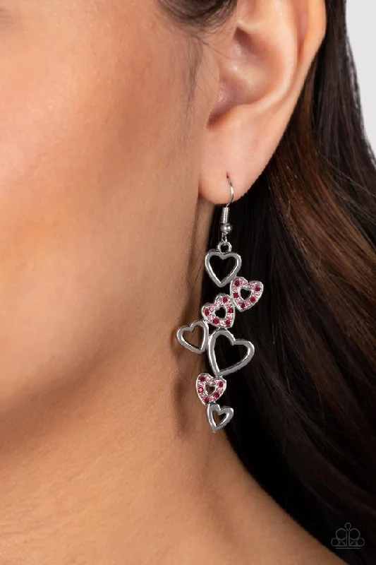 classic pearl strand necklace Paparazzi Earring ~ Sweetheart Serenade - Multi