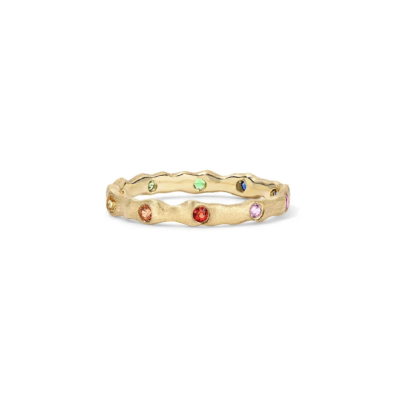 Rainbow Freeform Eternity Band