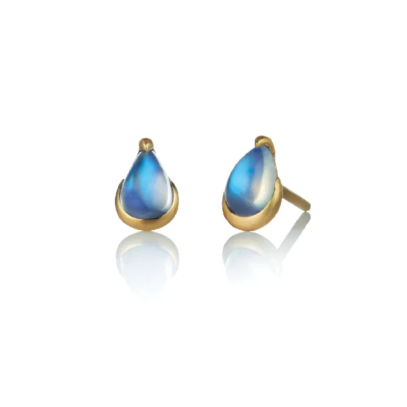 large vintage statement necklace Rainbow Moonstone Stud Earrings