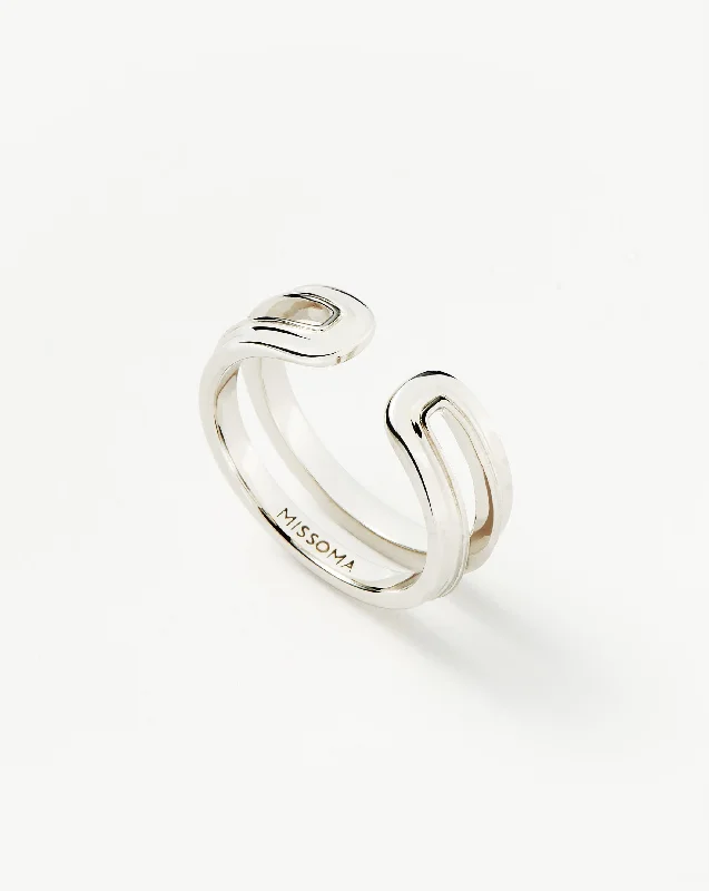 Ridge Ovate Open Ring