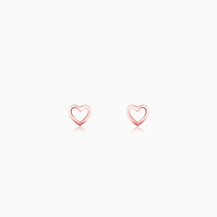 Rose Gold Charming Love Studs