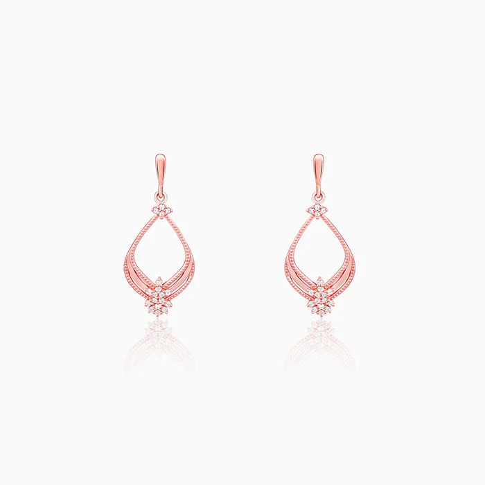 Rose Gold Princess Earrings