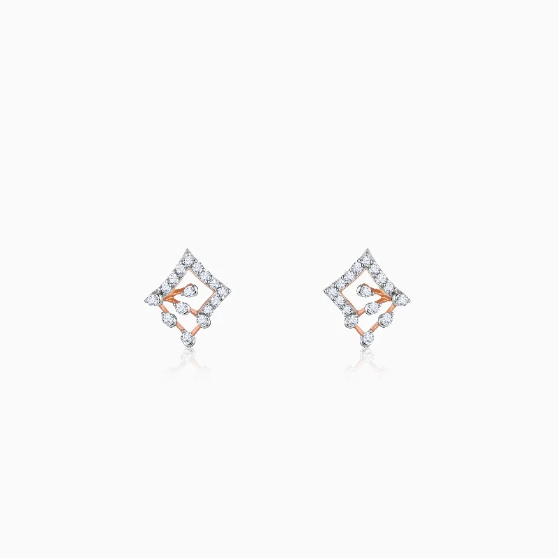 Rose Gold Prodigy Diamond Earrings