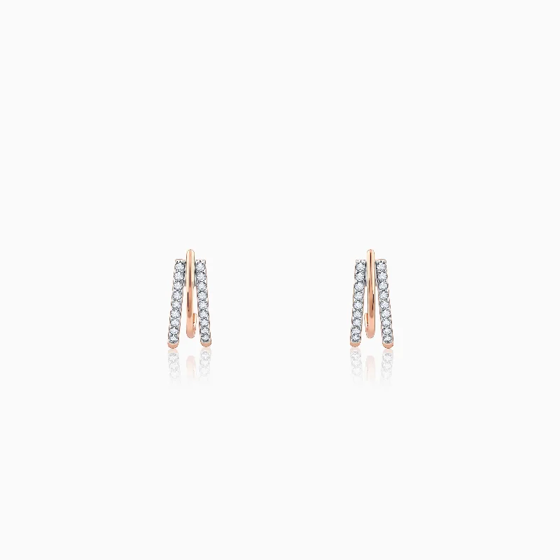 Rose Gold Saga Diamond Earrings