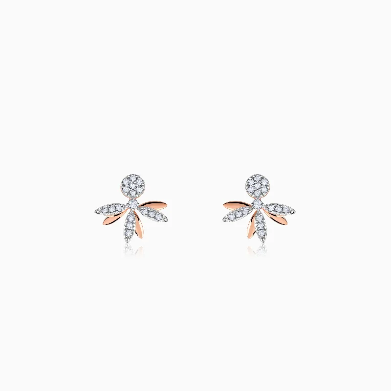 Rose Gold Shine On Diamond Earrings