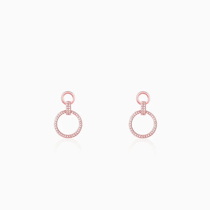 Rose Gold Shiny Drop Earrings