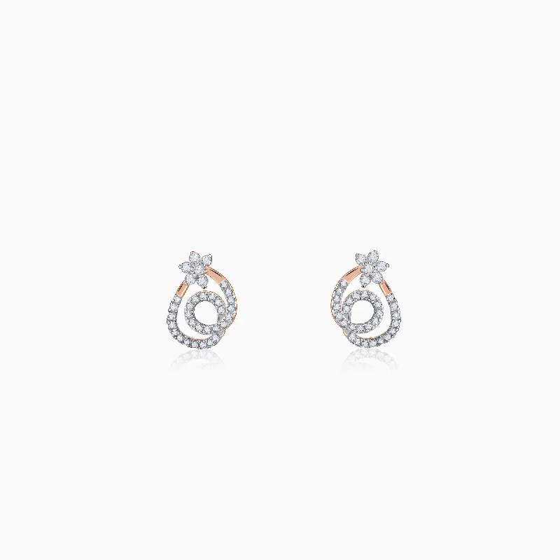 Rose Gold Twist of Grace Earrings