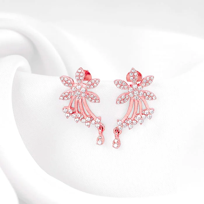 Rose Gold Wings of Shine Earrings