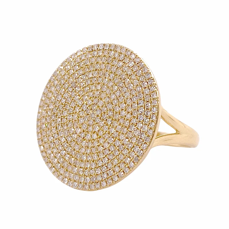 elegant drop earrings wedding Diamond Pave Disco Ring