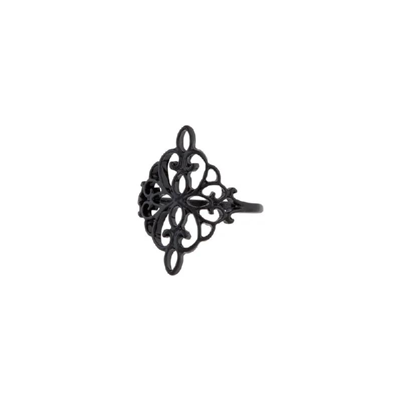 celestial orbit ring set Black Filigree Ring