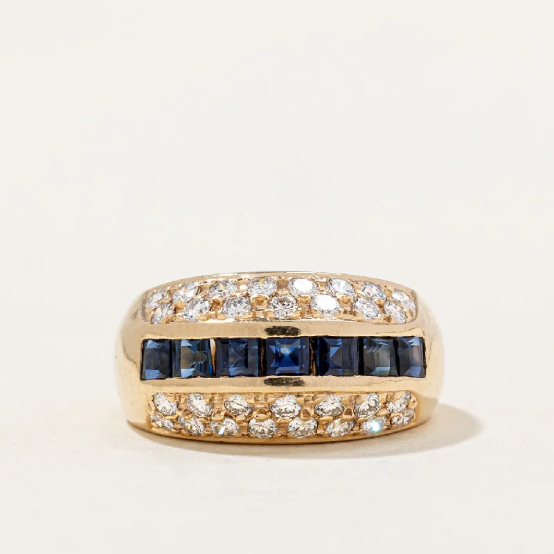 Sapphire & Diamond Cocktail Ring | 0.84ctw, 0.60ctw | SZ 5.25 |