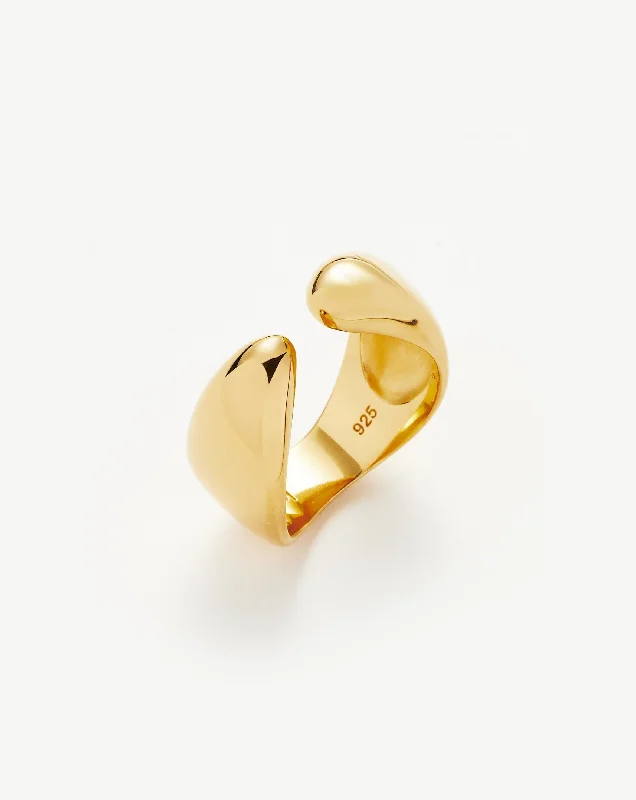 Savi Sculptural Open Stacking Ring | 18ct Gold Vermeil