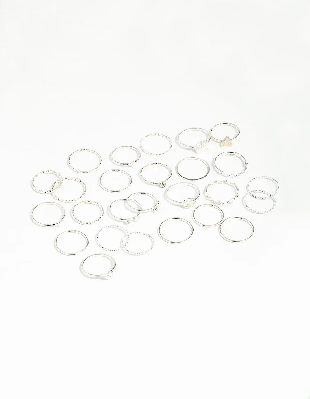 handcrafted silver cross pendant Silver Diacut Ring 26-Pack