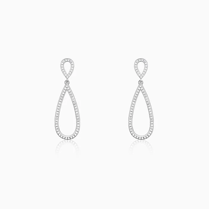 Anushka Sharma Silver Elegant Drop Earrings