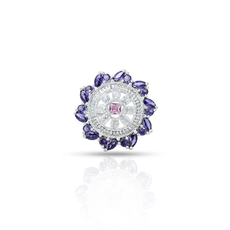 elegant drop earrings wedding Silver Exclusive "Sparkling Grace" Blue Gemstone Ring for Women elegant drop earrings wedding Silver Exclusive "Sparkling Grace" Blue Gemstone Ring for Women