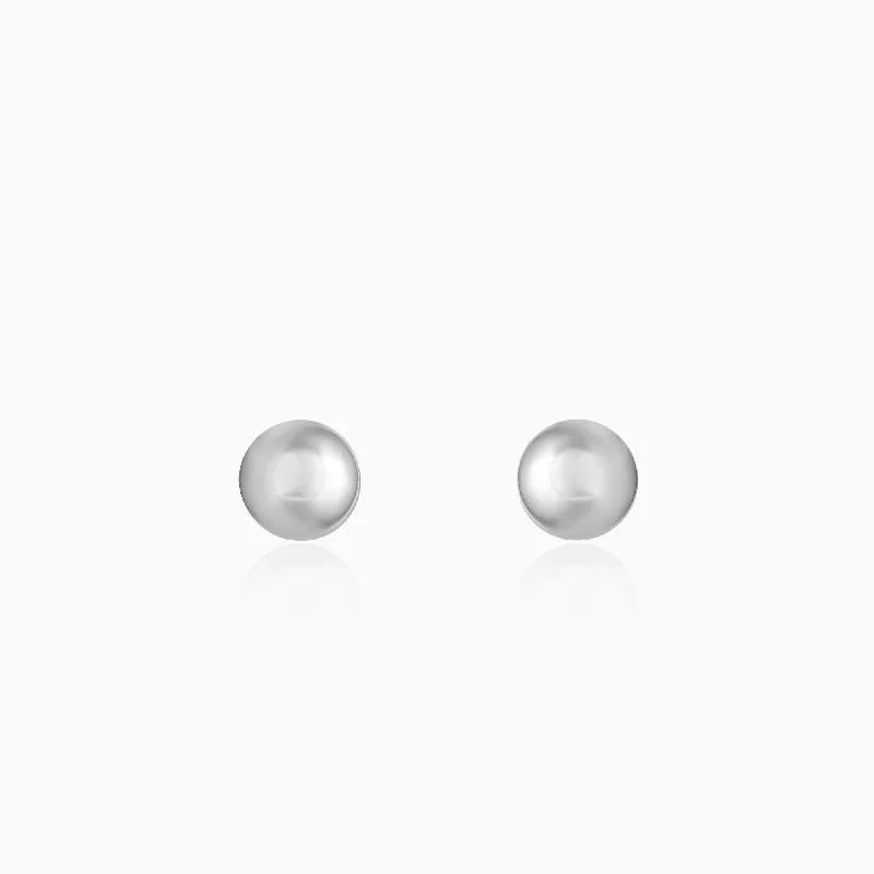 Silver Grey Pearl Earrings