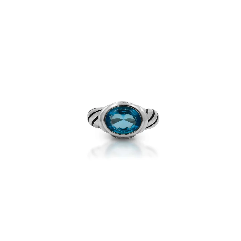 rose gold anklet chain Silver Oval Light Blue Gem Stone Ring for Boys