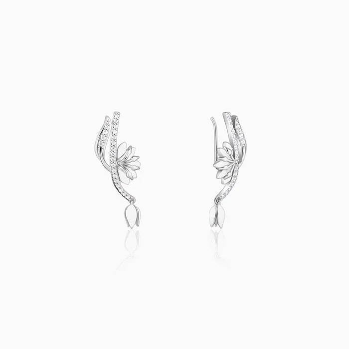 Silver Snowy Safed Musli Earrings