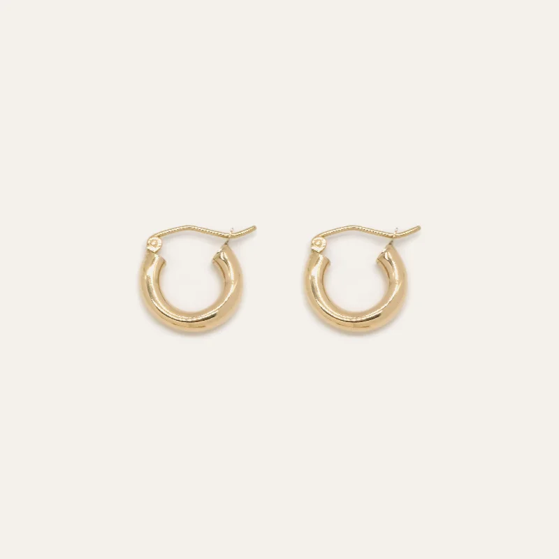 opal and gold earrings Jumbo Hoops, Small