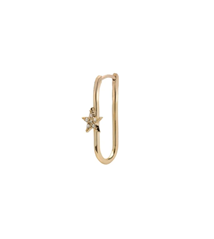 vintage flower brooch pin Star : Pave Fob Earring