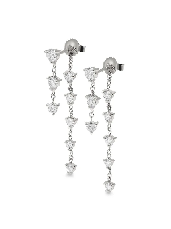 Starstruck White Gold Drop Earrings