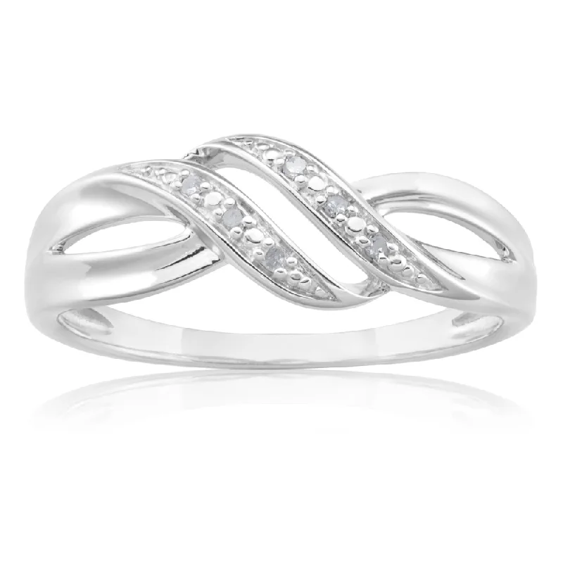 silver moon and star pendant Sterling Silver Diamond Ring
