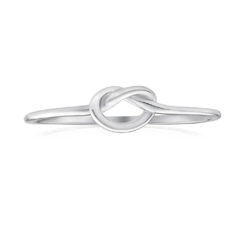 statement gold cuff earrings Sterling Silver Fancy Knot Ring