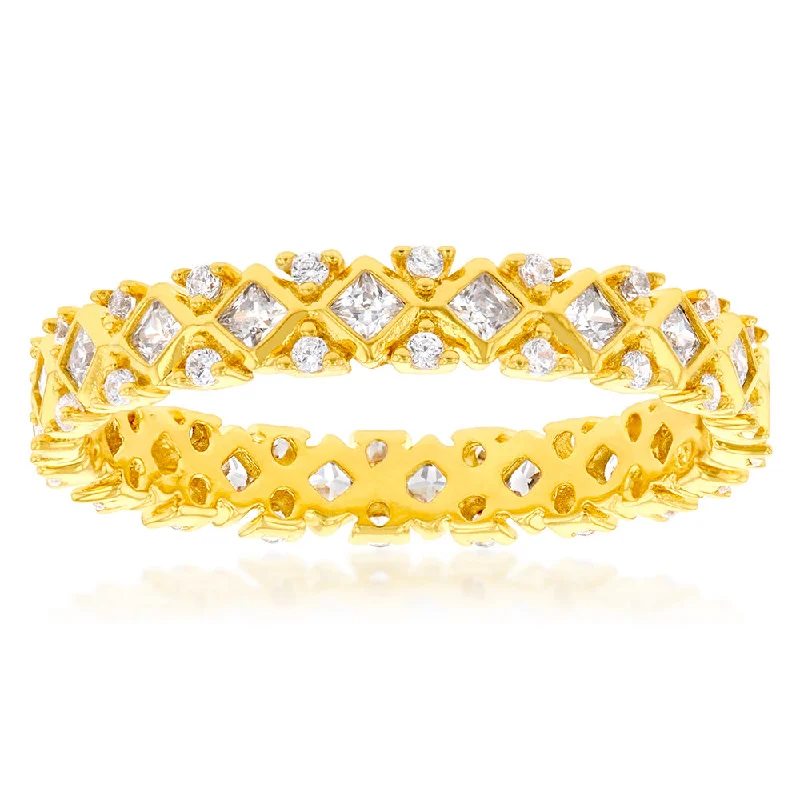 men’s engraved cuff bracelet Sterling Silver Gold Plated Cubic Zirconia On Fancy Band Ring