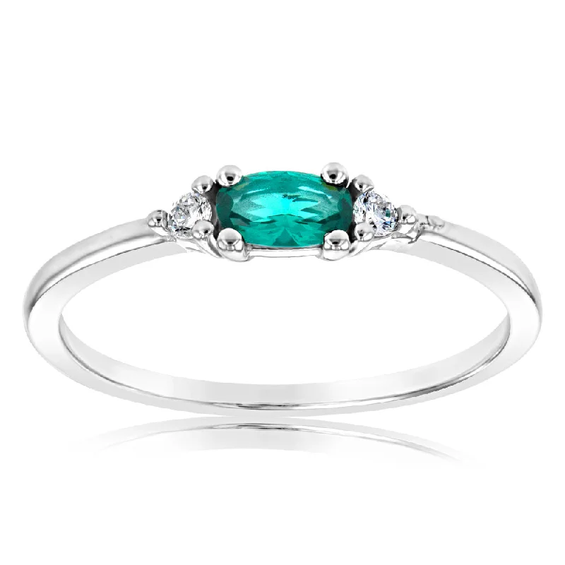zodiac constellation bracelet silver Sterling Silver Rhodium Plated Oval Created Emerald And White CZ Emerald Ring zodiac constellation bracelet silver Sterling Silver Rhodium Plated Oval Created Emerald And White CZ Emerald Ring
