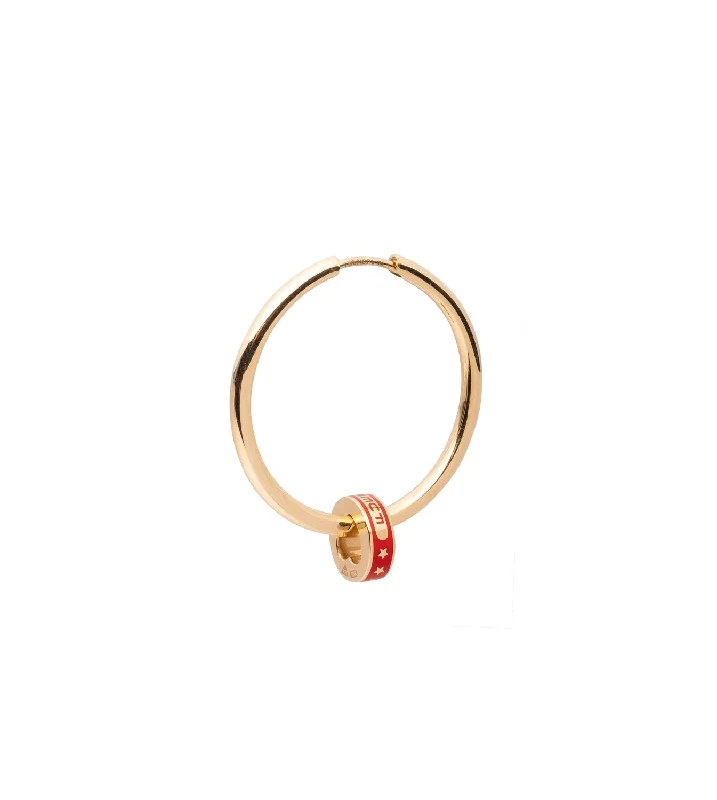 real citrine gemstone pendant Strength Heart Beat : Oversized Hoop Earring
