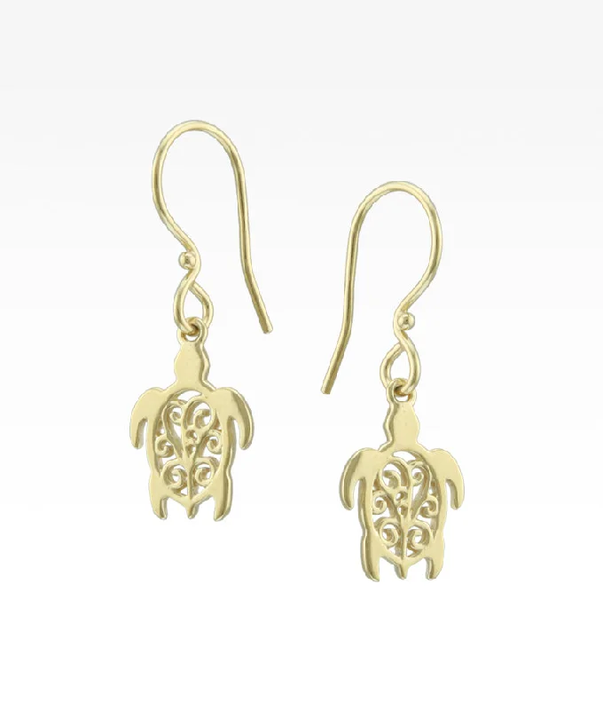 solid gold disc charm bracelet Sunset Turtle Earrings