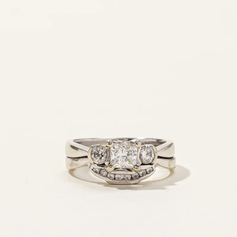 Three Stone Diamond Soldered Ring | 0.84ctw | SZ 5.25 |