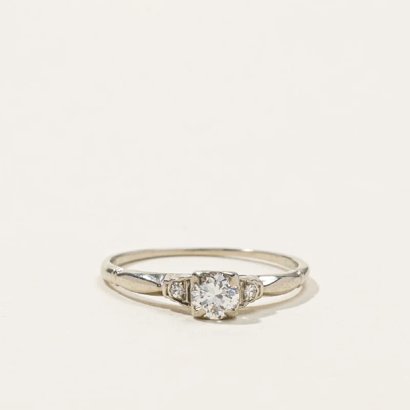 Three Stone Diamond Vintage Ring | 0.29ctw | SZ 6.75 |