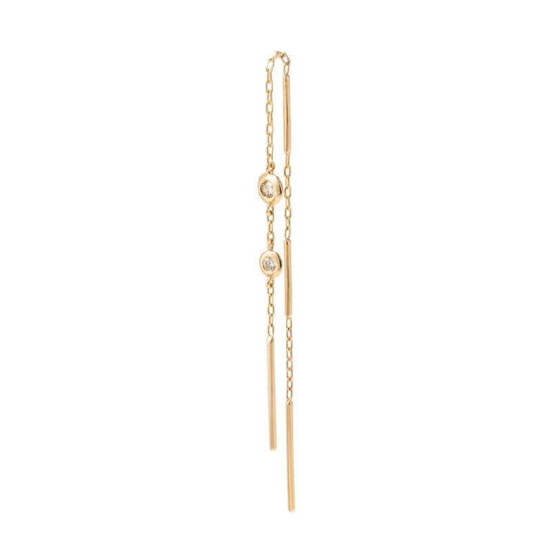 "All About Basics" Toggle Diamond Chain Earring