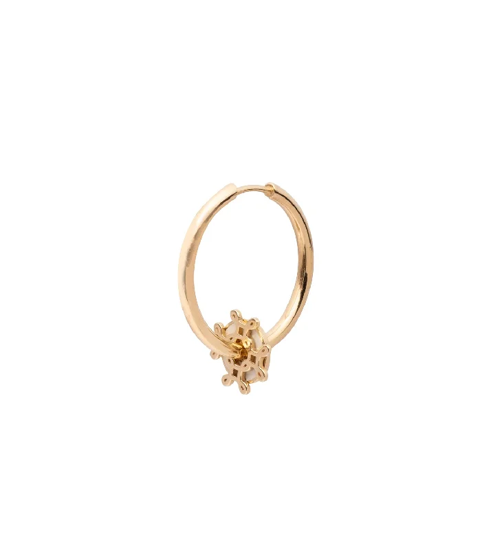 handmade resin flower earrings True Love : Large Hoop Earring