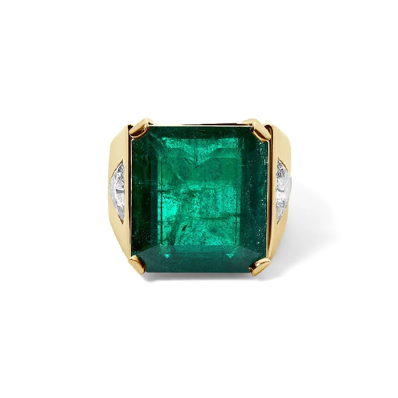 Vintage Emerald Cut Emerald Ring