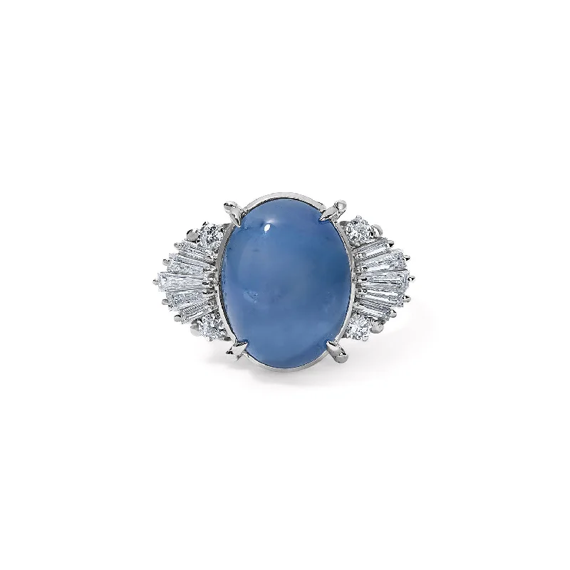 Vintage Oval Shape Star Sapphire Ring